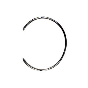 Thompson London Embossed Black Croc Leather Bracel